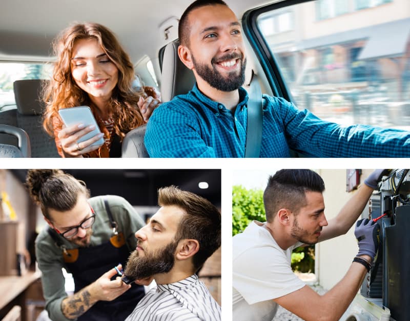 Woman holding phone with 'Approved' screen